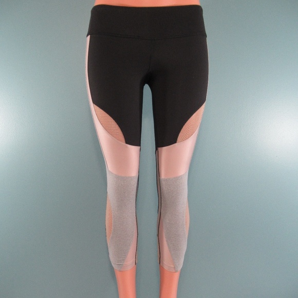 Splits59 Pants - Splits59 Black Workout Mesh Inset Capri